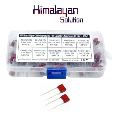 10 kinds of CBB (10nF-470nF) 103/104/154/224/334 63V-100V film capacitor se