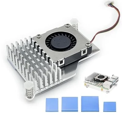 Raspberry Pi 5 Active Cooler Aluminum Heat Sink Pi5 Cooling Fan Fast Heat Dissipation