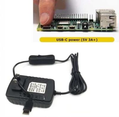 Raspberry Pi 4 Power Supply 5V 3A Type-C Power Adapter Charger