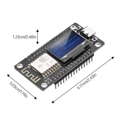 NodeMCU ESP8266 V3 Development Board With 0.96 Inch OLED Display CH340 ESP-12F WiFi Module TYPE-C USB