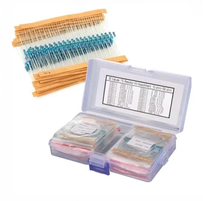 600 Pcs 1/4W Resistor Set | 10 Ohm to 10 MOhm | 30 Types Assorted Resistors with Storage Box