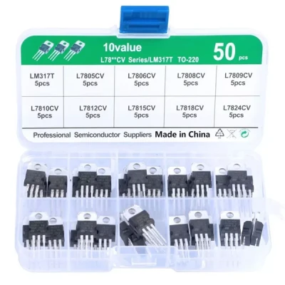 50Pcs Voltage Regulator Transistor Kit 10 Types LM317T to L7824