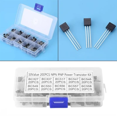 200PCS 10 Value NPN PNP Transistor BC327 to BC558 Assortment Kit