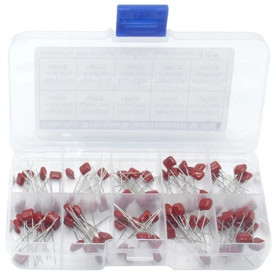 100PCS 10 Values Capacitor CBB Polypropylene Capacitor Assortment Kit 10nF to 470nF Metalized Film Capacitor