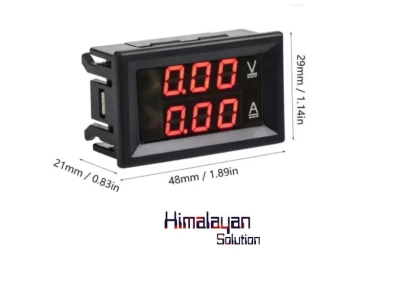 Dual display voltage and current meter