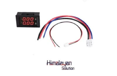 Dual display voltage and current meter