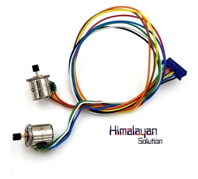 LT-Motor, 2PC Micro Stepper Motor 8mm 2 Phase 4 Wire Stepper Motor with Gear and Connection Line