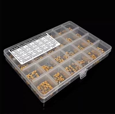 600PCS 24Value Monolithic Capacitor Assorted Kit - 10pF to 10uF