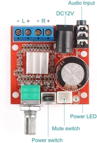 PAM8610 Dual Channel DC 12V Pure Digital Audio
