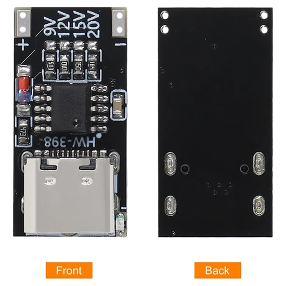 USB-C PD Type C Trigger Board PD/QC Decoy Fast Charger Module Support DC 9V 12V 15V 20V for Laptop,Router,Optical Modem Adapter