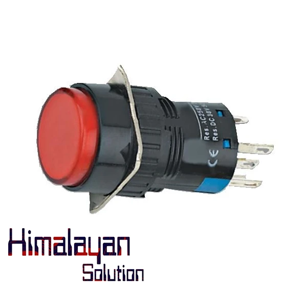 Push Button switch LA16 self-locking 12-24V (Red)