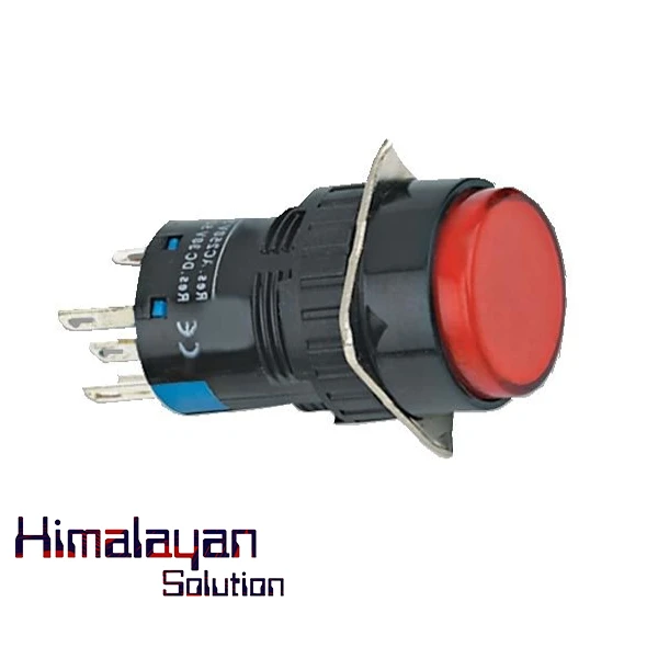 Push Button switch LA16 self-locking 12-24V (Red)