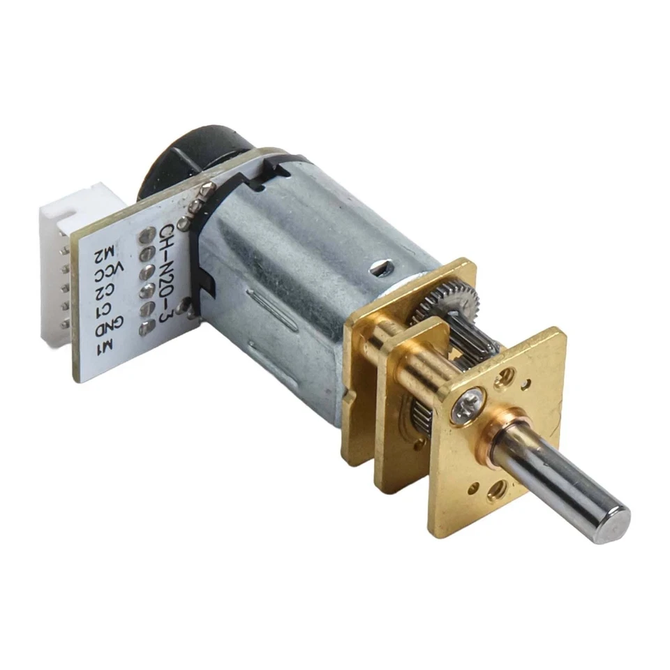 Single Phase N20 6V 600RPM Micro Metal Gear Motor With Encoder