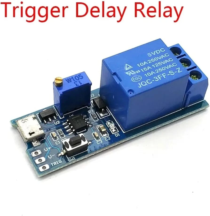 5V USB Delay Timer Relay Module (Single Channel, Adjustable Time