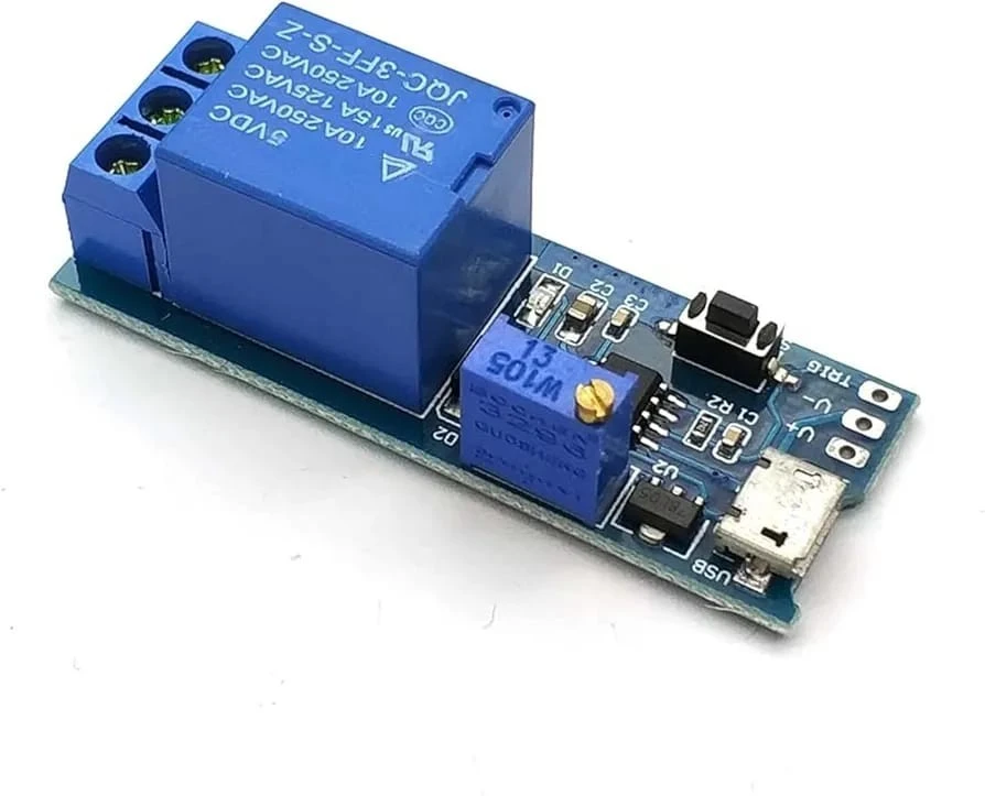 5V USB Delay Timer Relay Module (Single Channel, Adjustable Time