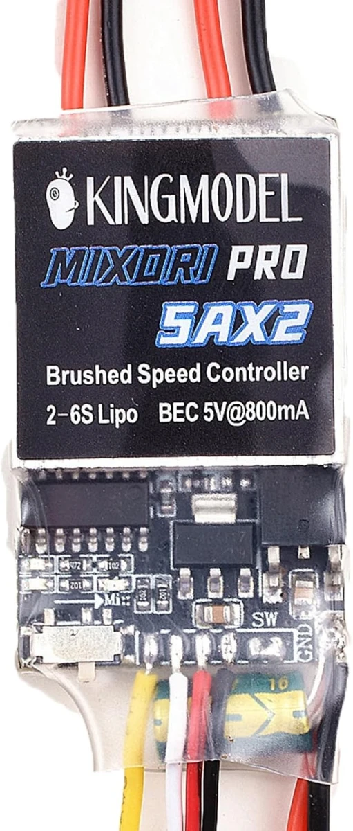 KINGMODEL Dual Way Bidirectional Brushed 5Ax2 PRO ESC 2S-6S LiPo Esc Speed Controller