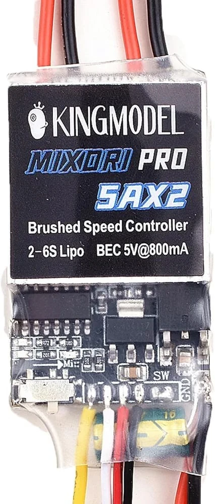 KINGMODEL Dual Way Bidirectional Brushed 5Ax2 PRO ESC 2S-6S LiPo Esc Speed Controller